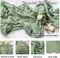 Sage Green Cheesecloth Table Runner 2 Pack 35" Boho Gauze Table Runner 120 inches Long Runner Rustic Sheer Fabric Bulk for Baby Shower Wedding Bridal Birthday Party Table Decorations